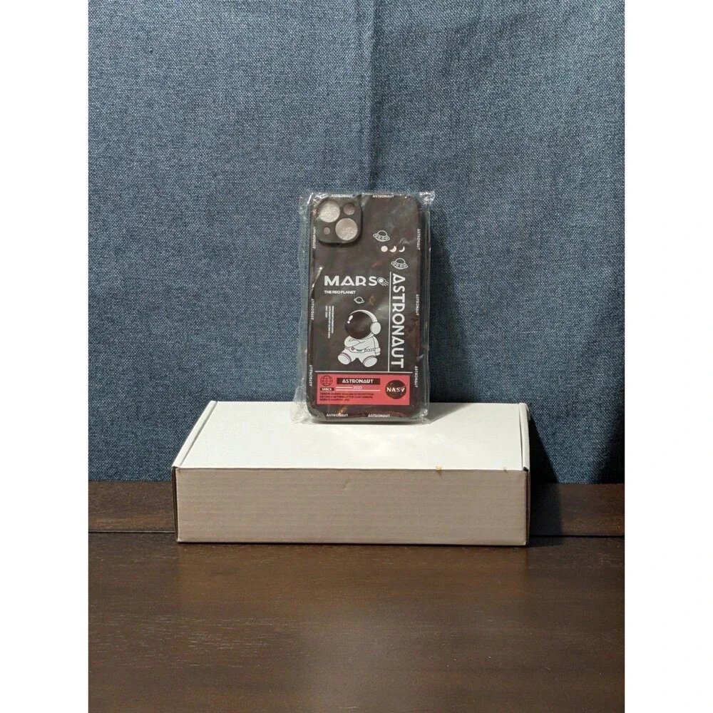 Astronaut Space Phone Case iPhone 14 Pro Max Slim Black TPU NASA Style Cover New